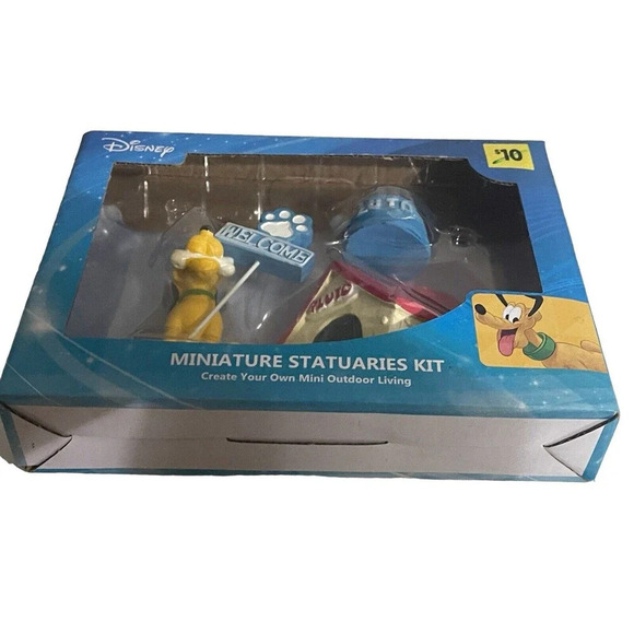 Disney's Mickey Mouse Pluto's Mini Garden Statuette Set,Yard Garden Planter Lawn - Picture 12 of 13